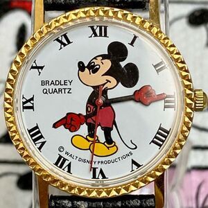 Vintage Walt Disney Productions Bradley Coin Edge Mickey Mouse Watch